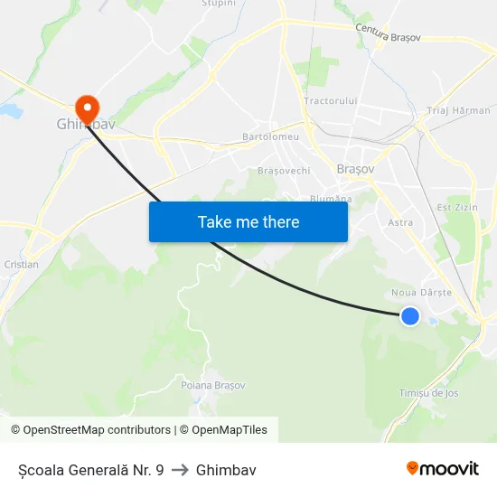 Școala Generală Nr. 9 to Ghimbav map