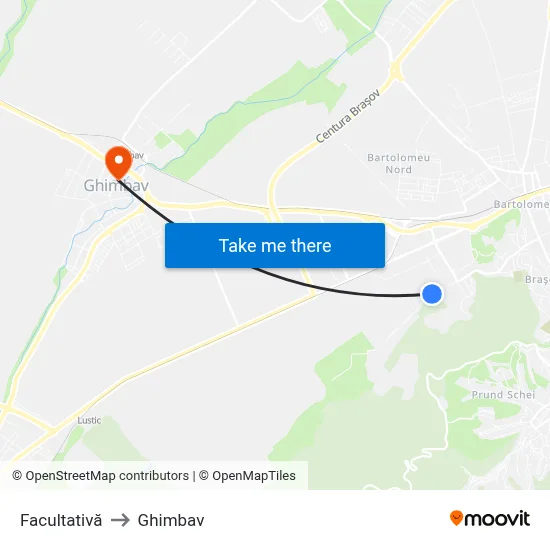 Facultativă to Ghimbav map