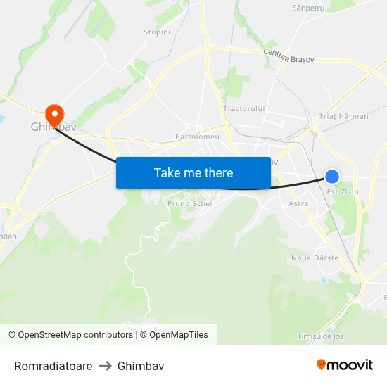 Romradiatoare to Ghimbav map