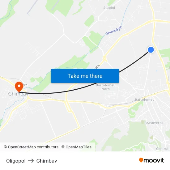 Oligopol to Ghimbav map