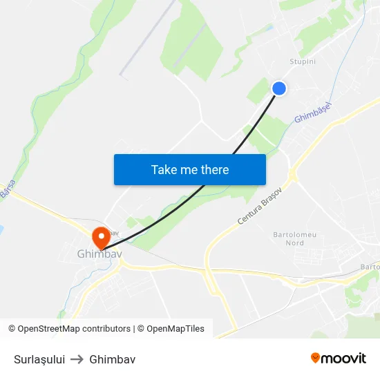 Surlaşului to Ghimbav map