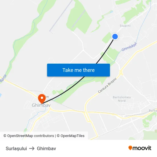 Surlaşului to Ghimbav map