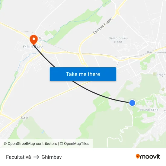 Facultativă to Ghimbav map