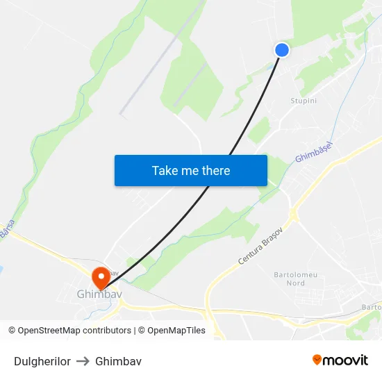 Dulgherilor to Ghimbav map