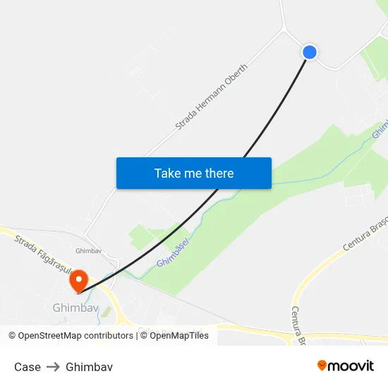 Case to Ghimbav map