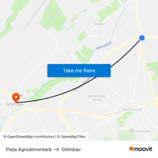 Piața Agroalimentară to Ghimbav map