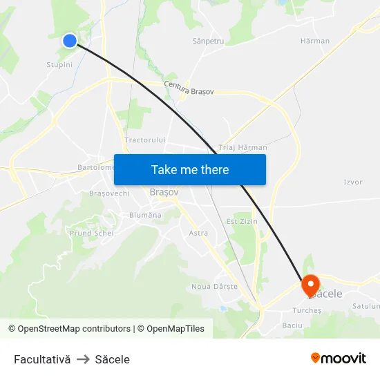 Facultativă to Săcele map
