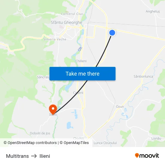 Multitrans to Ilieni map