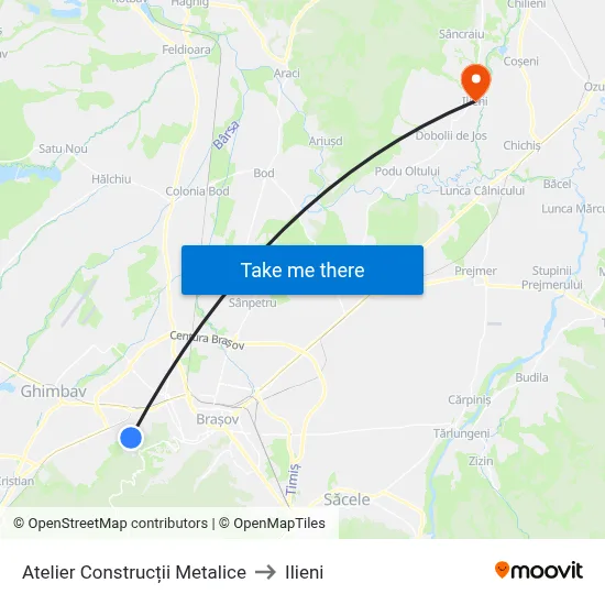 Atelier Construcții Metalice to Ilieni map