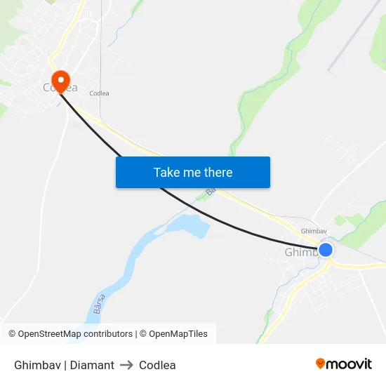 Ghimbav | Diamant to Codlea map