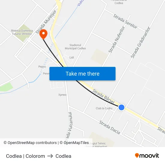 Codlea | Colorom to Codlea map