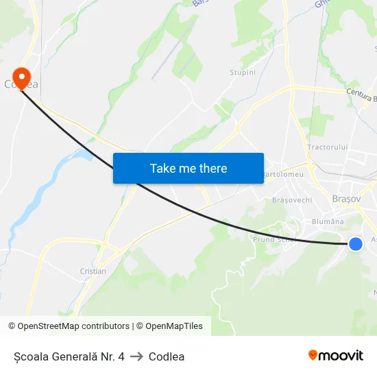 Școala Generală Nr. 4 to Codlea map