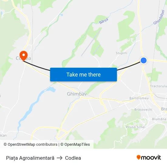 Piața Agroalimentară to Codlea map
