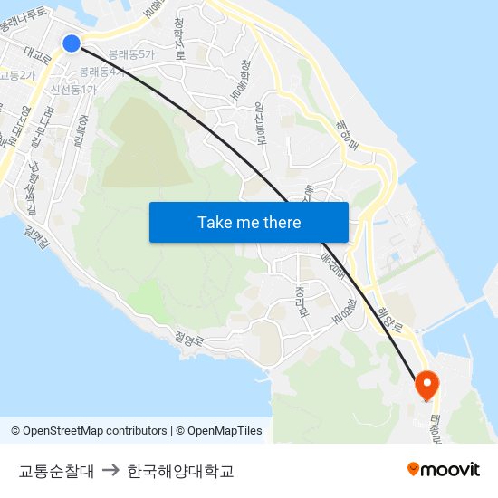 교통순찰대 to 한국해양대학교 map