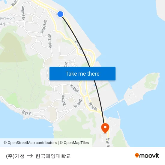 (주)거청 to 한국해양대학교 map