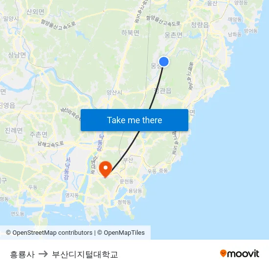 흥룡사 to 부산디지털대학교 map