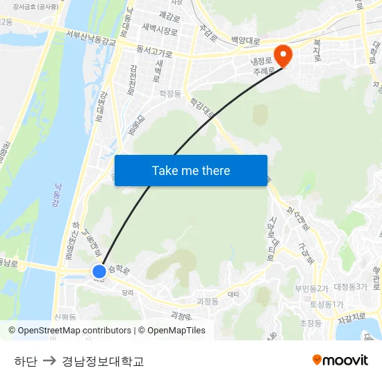 하단 to 경남정보대학교 map