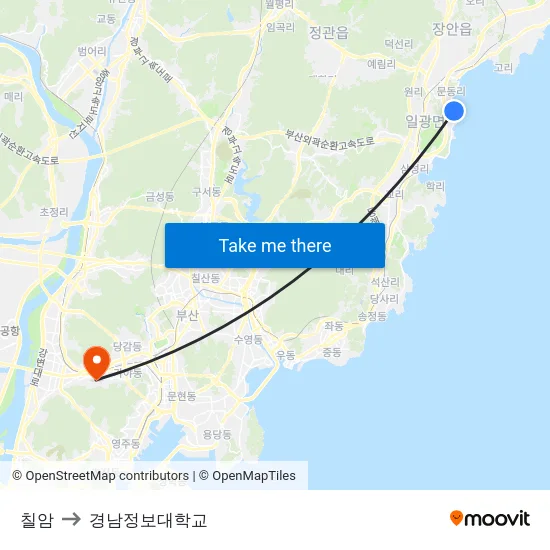 칠암 to 경남정보대학교 map