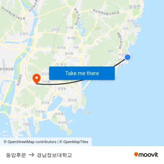 동암후문 to 경남정보대학교 map