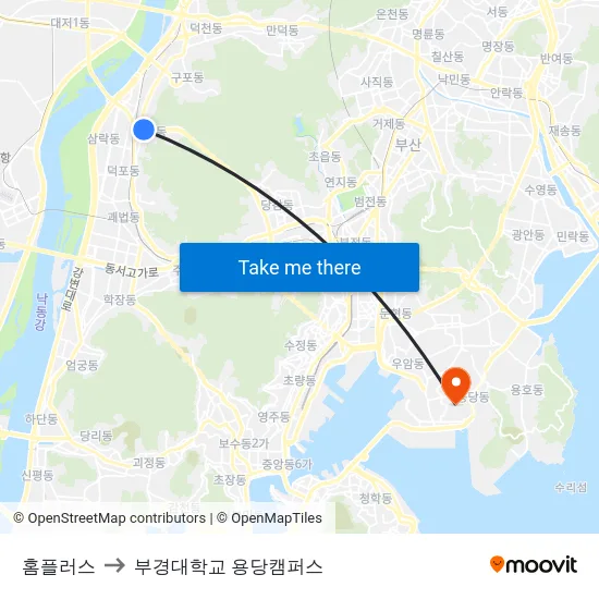 홈플러스 to 부경대학교 용당캠퍼스 map
