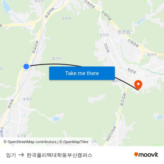 임기 to 한국폴리텍대학동부산캠퍼스 map