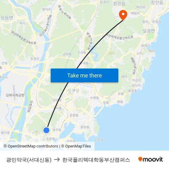 광민약국(서대신동) to 한국폴리텍대학동부산캠퍼스 map