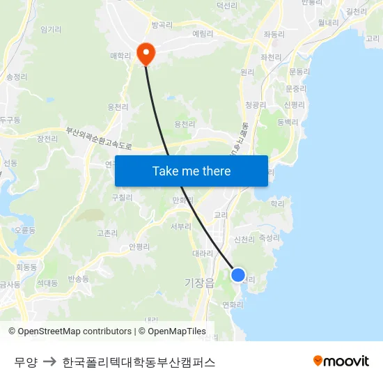 무양 to 한국폴리텍대학동부산캠퍼스 map