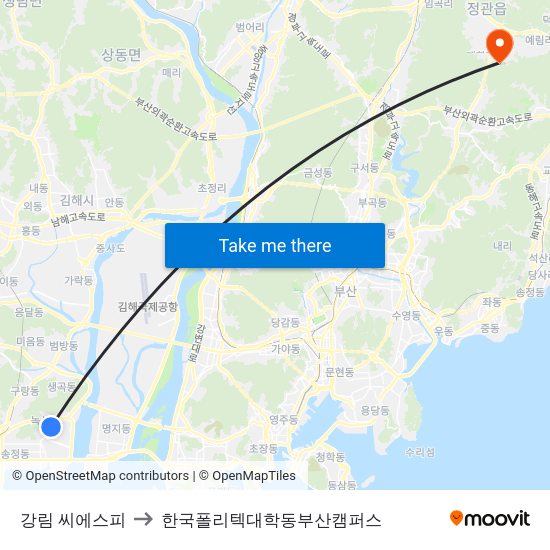 강림 씨에스피 to 한국폴리텍대학동부산캠퍼스 map