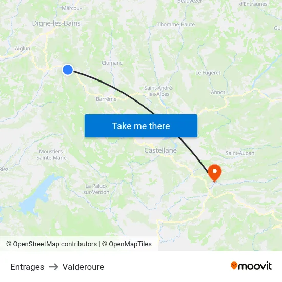 Entrages to Valderoure map