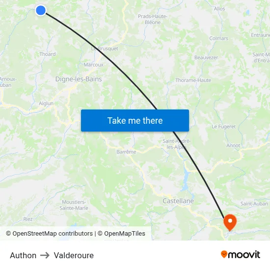 Authon to Valderoure map
