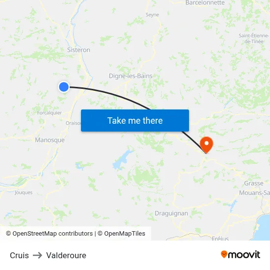Cruis to Valderoure map