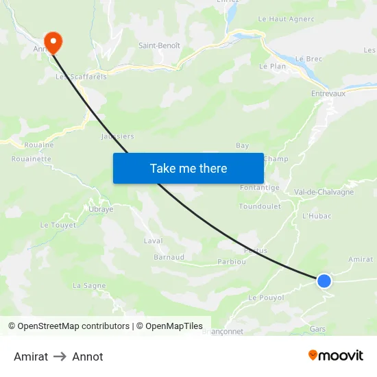 Amirat to Annot map