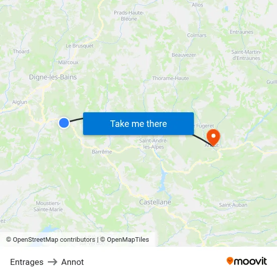 Entrages to Annot map