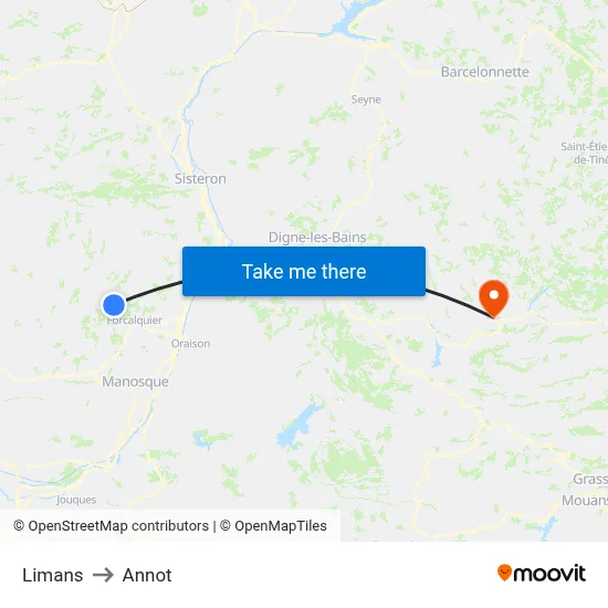 Limans to Annot map