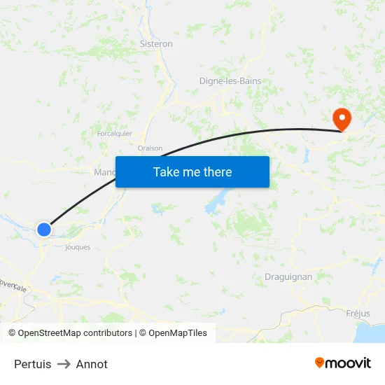 Pertuis to Annot map
