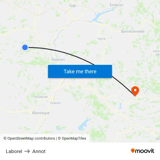 Laborel to Annot map