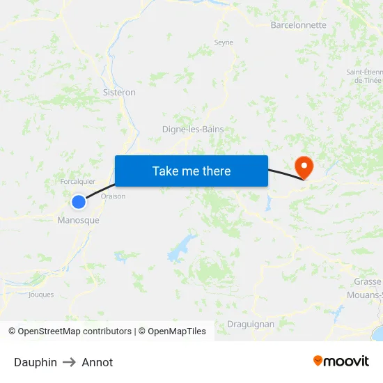 Dauphin to Annot map