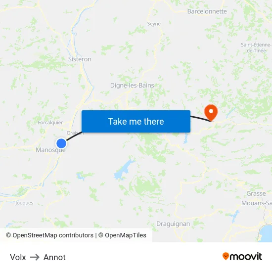 Volx to Annot map