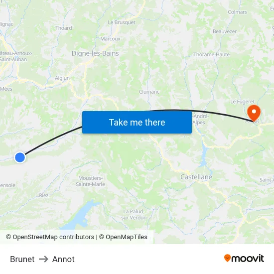 Brunet to Annot map