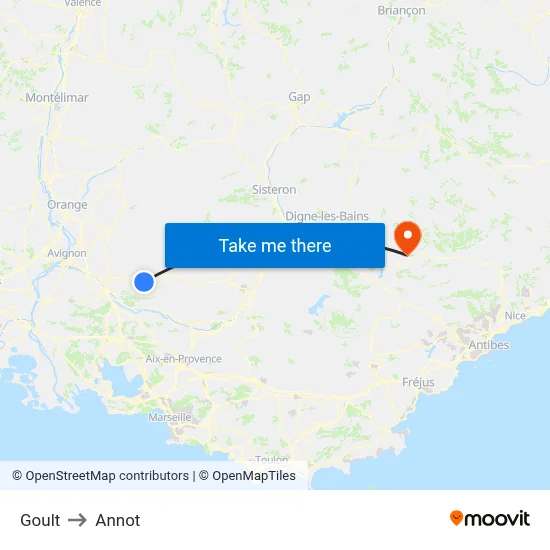 Goult to Annot map