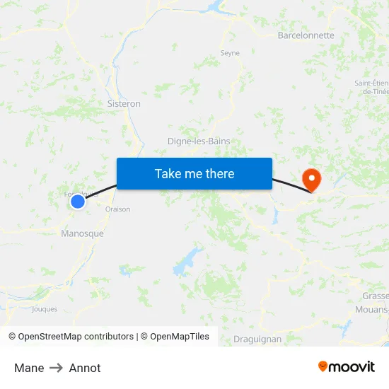 Mane to Annot map