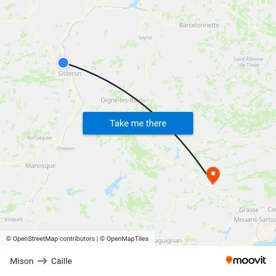 Mison to Caille map