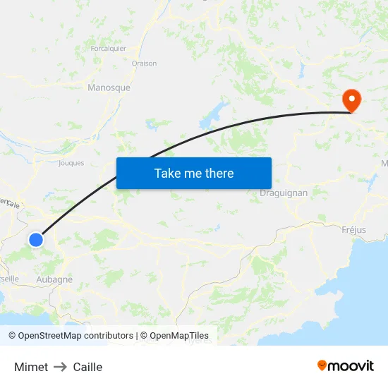 Mimet to Caille map
