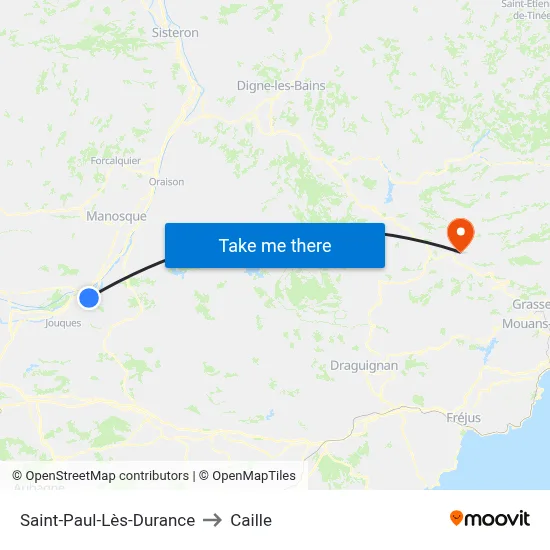 Saint-Paul-Lès-Durance to Caille map