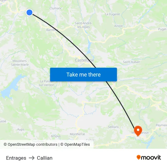 Entrages to Callian map
