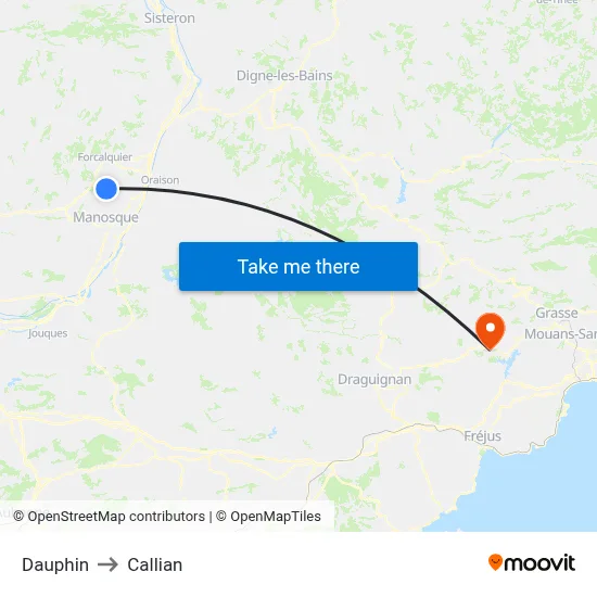 Dauphin to Callian map