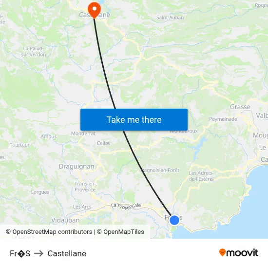 Fr�S to Castellane map