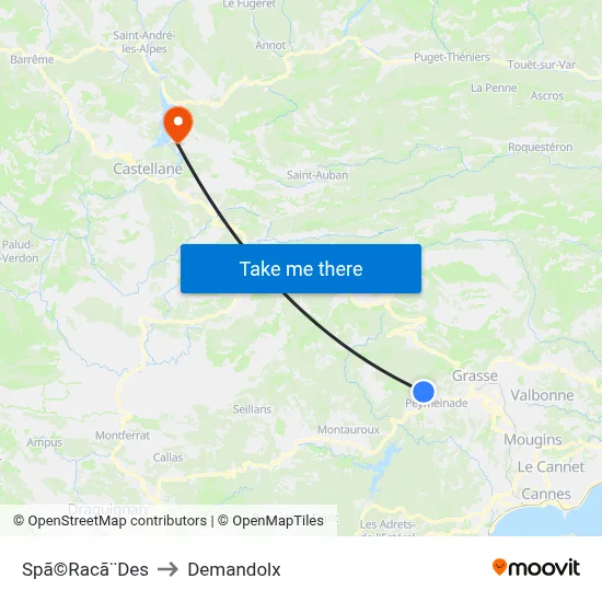 Spã©Racã¨Des to Demandolx map