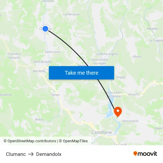 Clumanc to Demandolx map