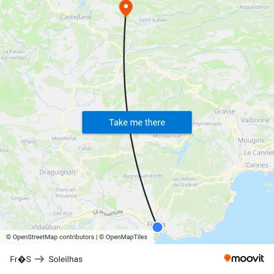 Fr�S to Soleilhas map